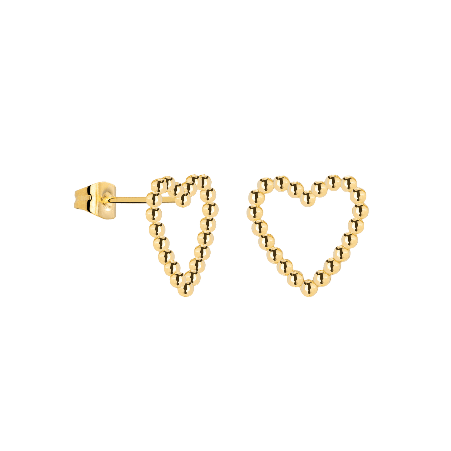 Heart of Gold Studs Gold