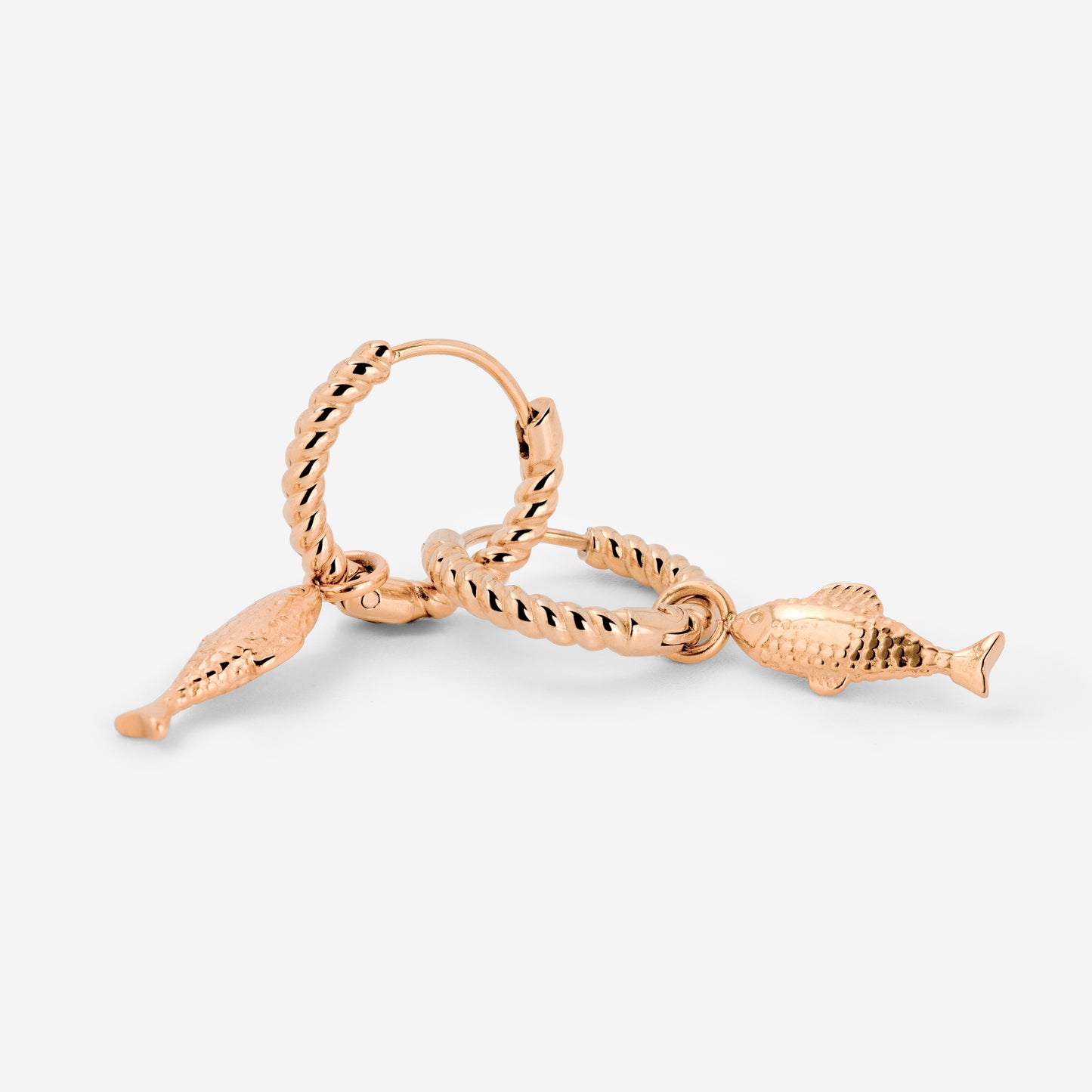 Pezito Twisted Hoop Set Small Roségold