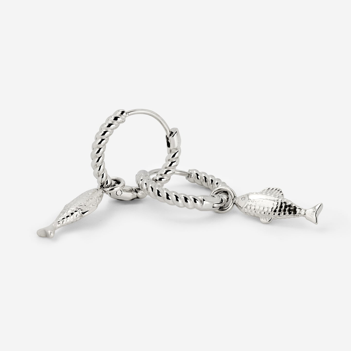Pezito Twisted Hoop Set Small Silber