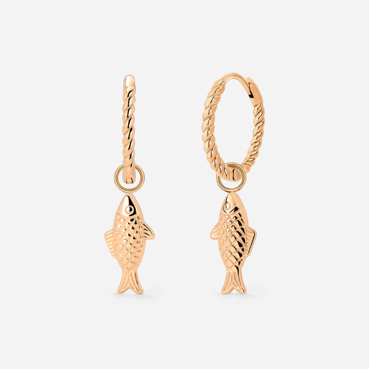 Pezito Twisted Hoop Set Small Roségold