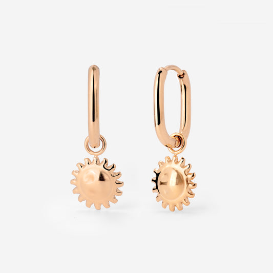 Solaris Oval Hoop Set Baby Roségold