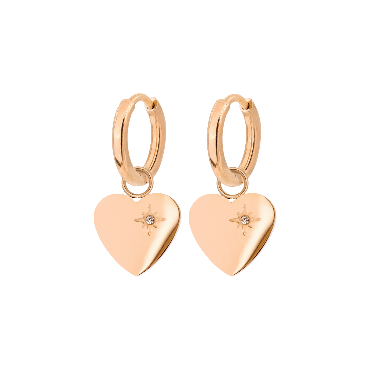 Sparkle Heart Hoop Set Baby Roségold