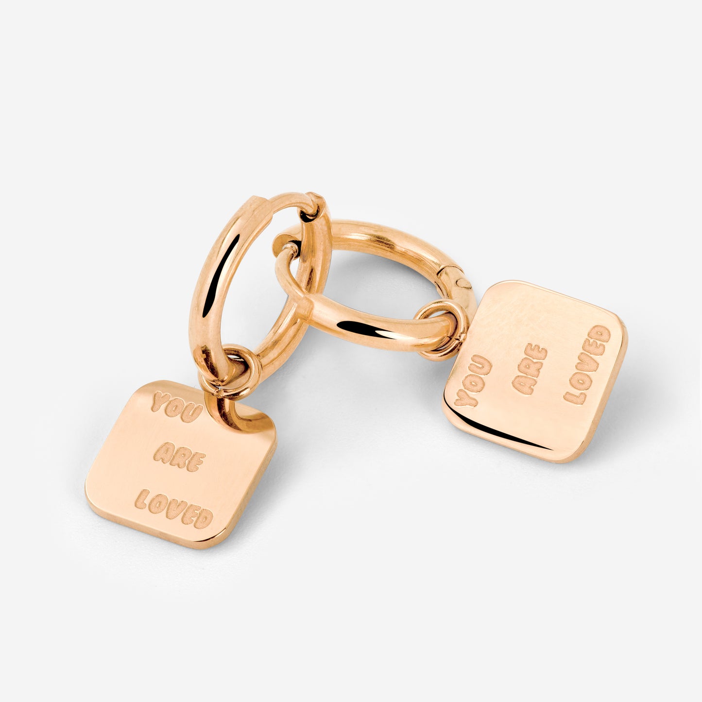 You are loved Hoop Set Small Roségold