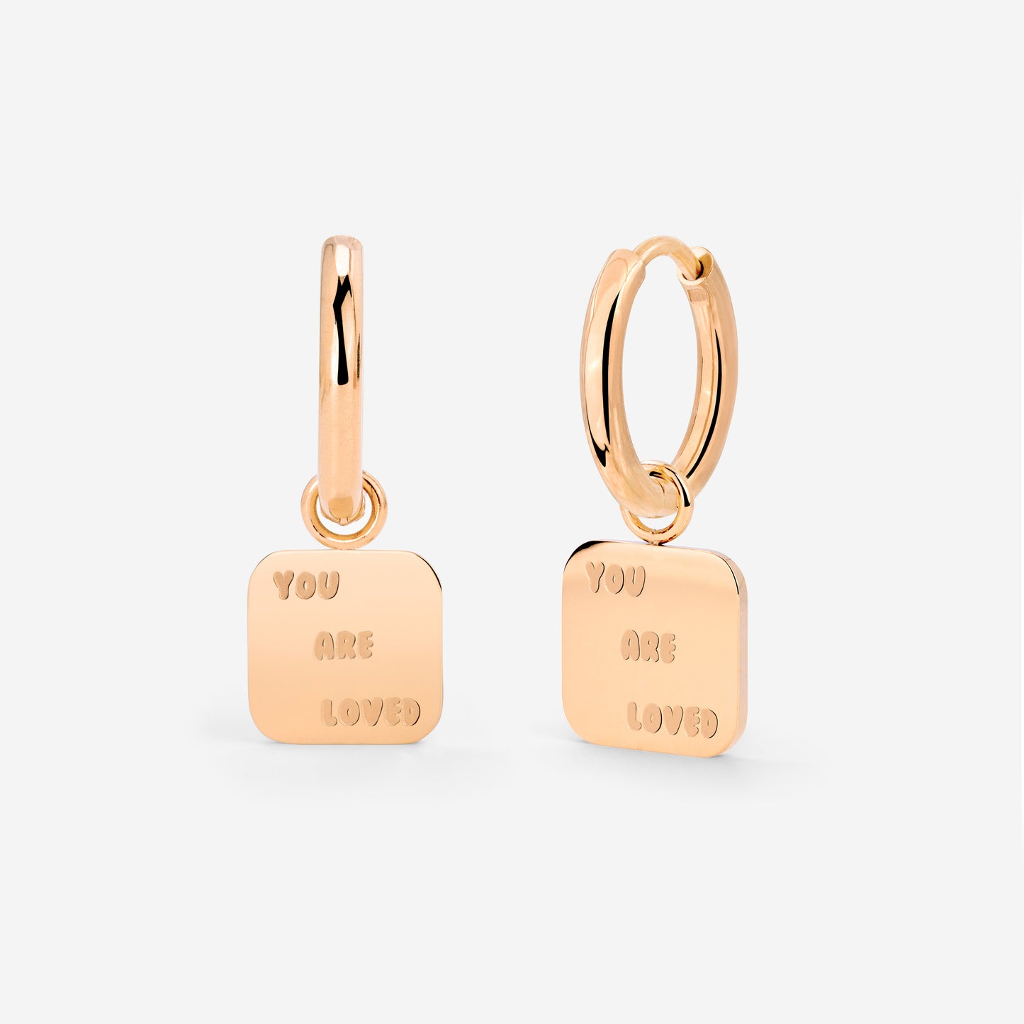 You are loved Hoop Set Small Roségold