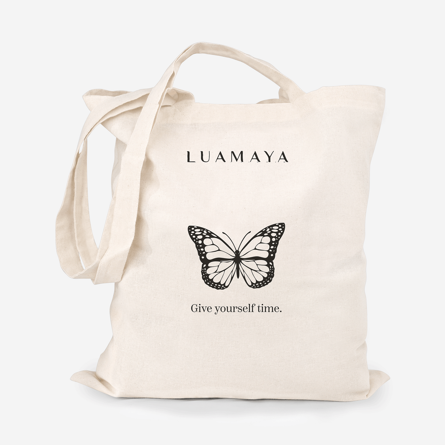 Jutetasche Give yourself time