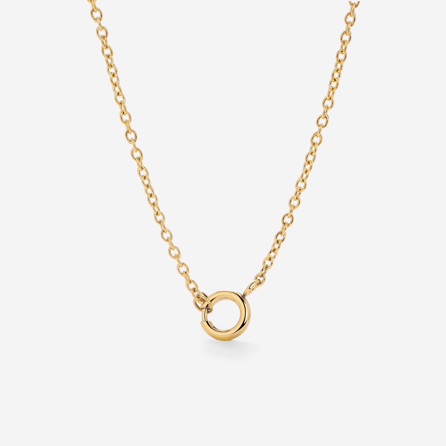 Classic Chain Charm Necklace Gold