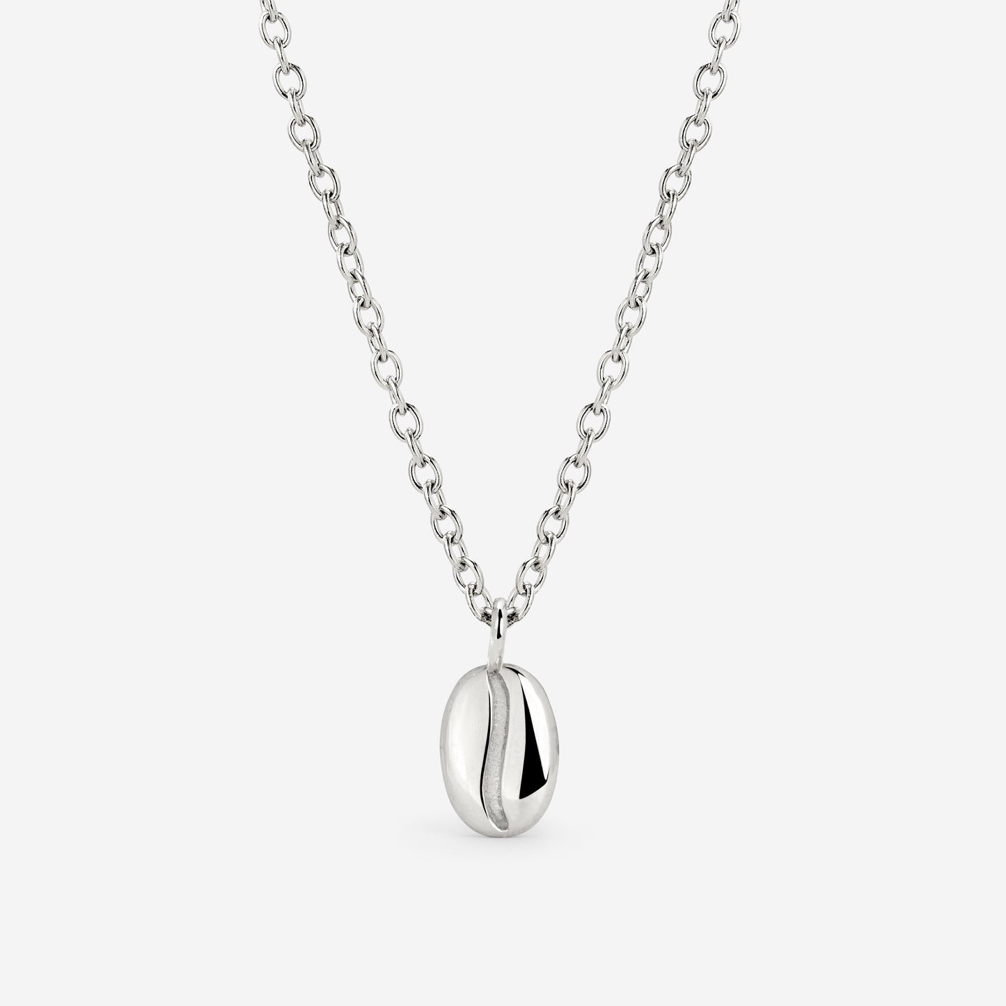 Golden Bean Necklace Silber