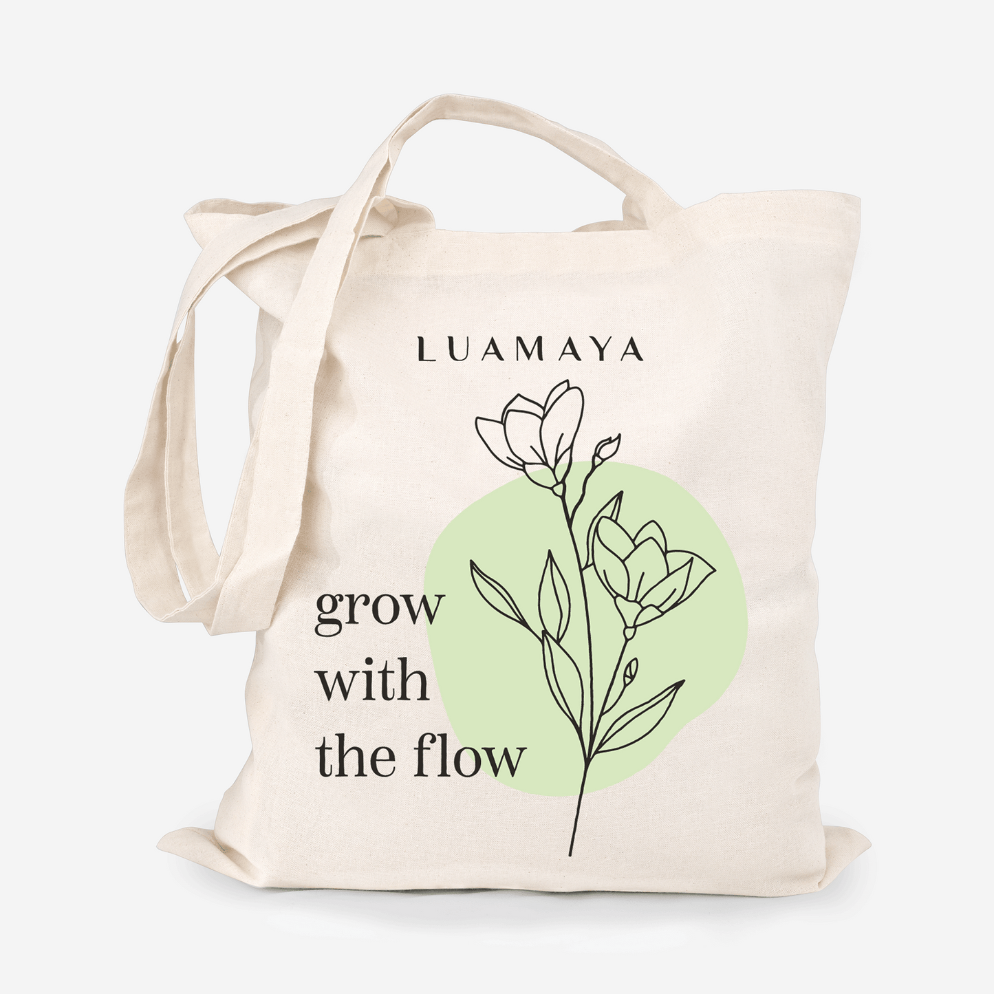 Jutetasche Grow with the flow