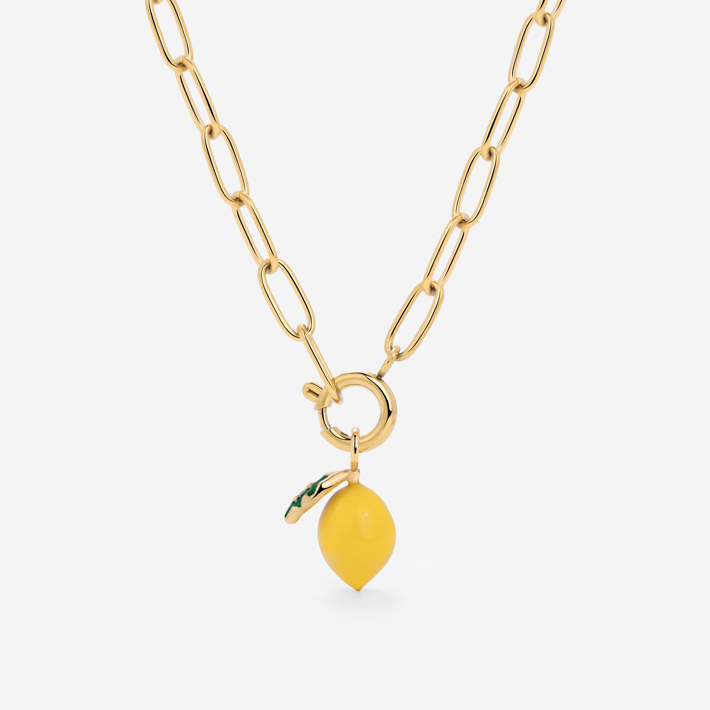 Lemony Oval Links Necklace Set Gold