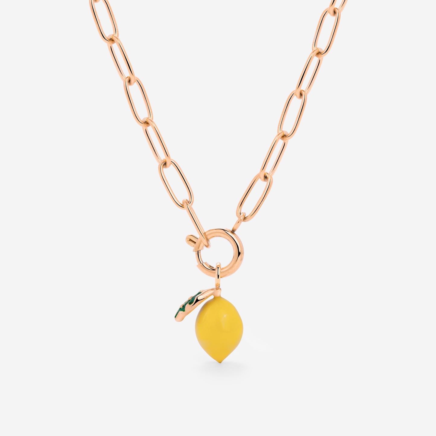 Lemony Oval Links Necklace Set Roségold