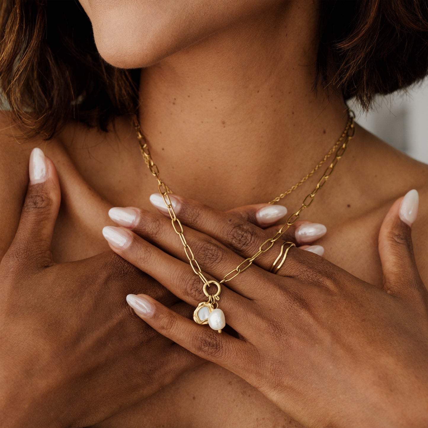 FREE Perla Necklace Charm Gold