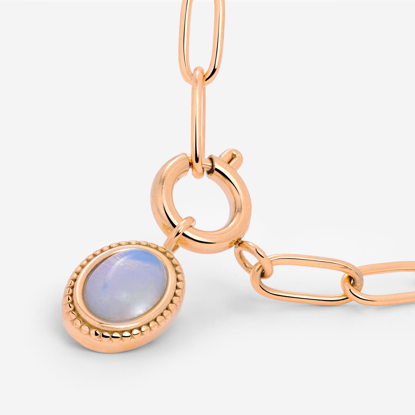 Opaline Oval Links Necklace Set Roségold