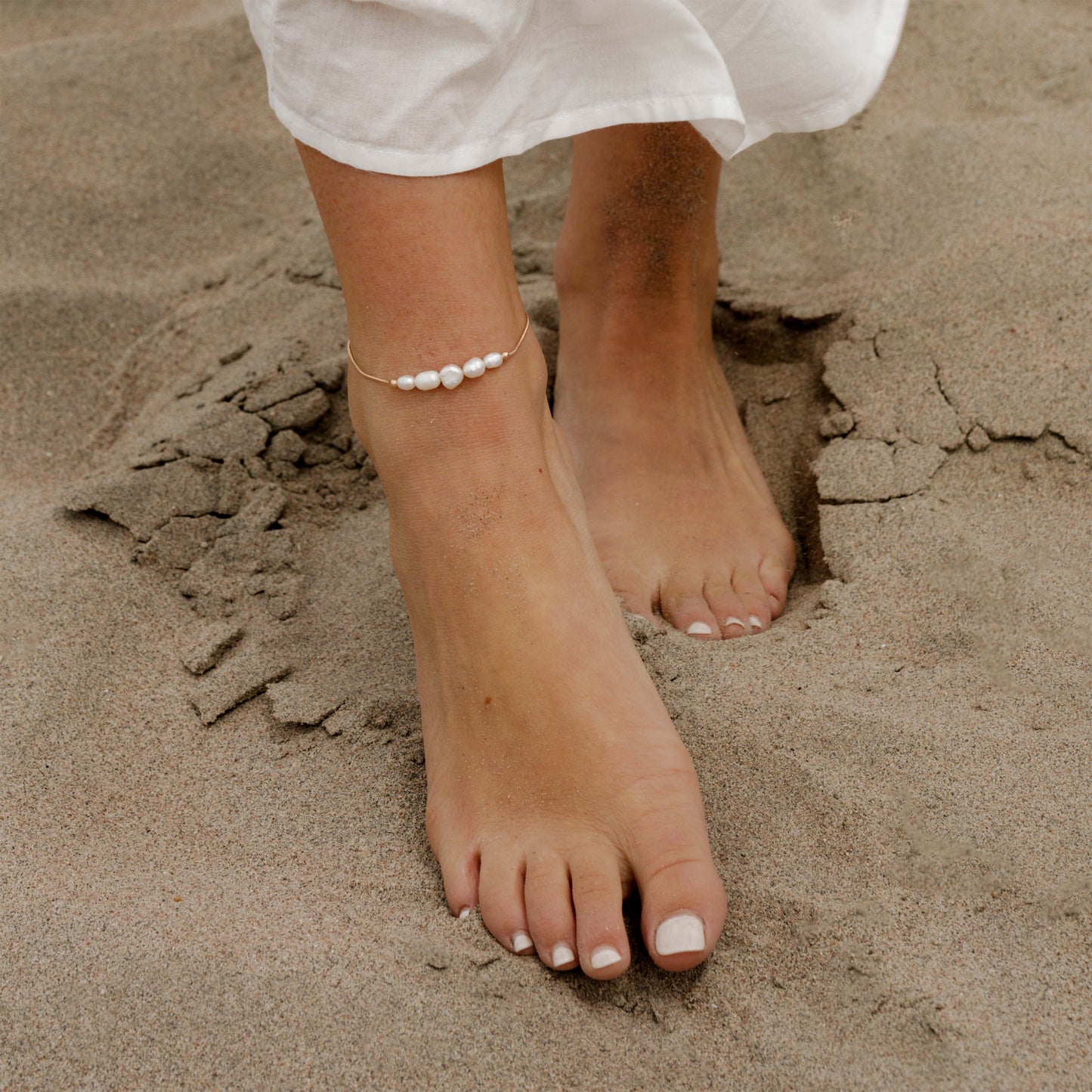 Pearlessence Anklet Roségold