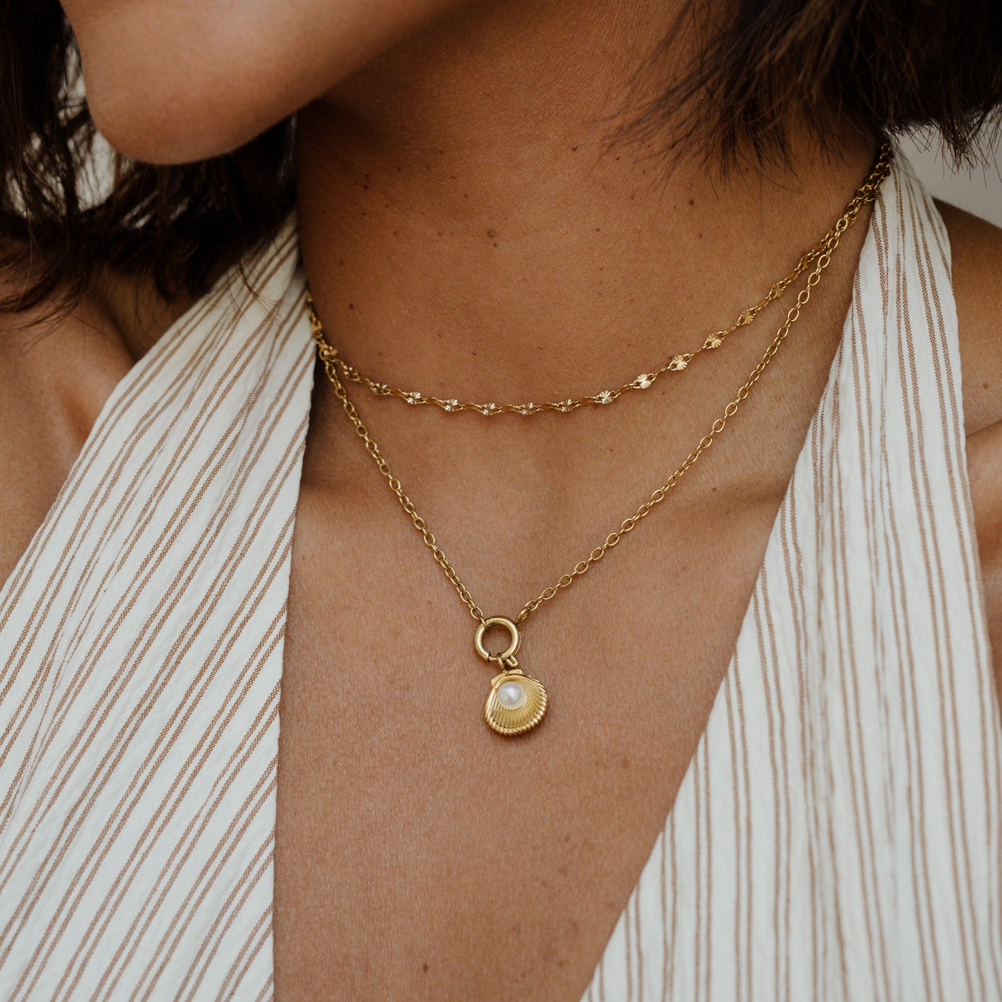 Classic Chain Charm Necklace Set