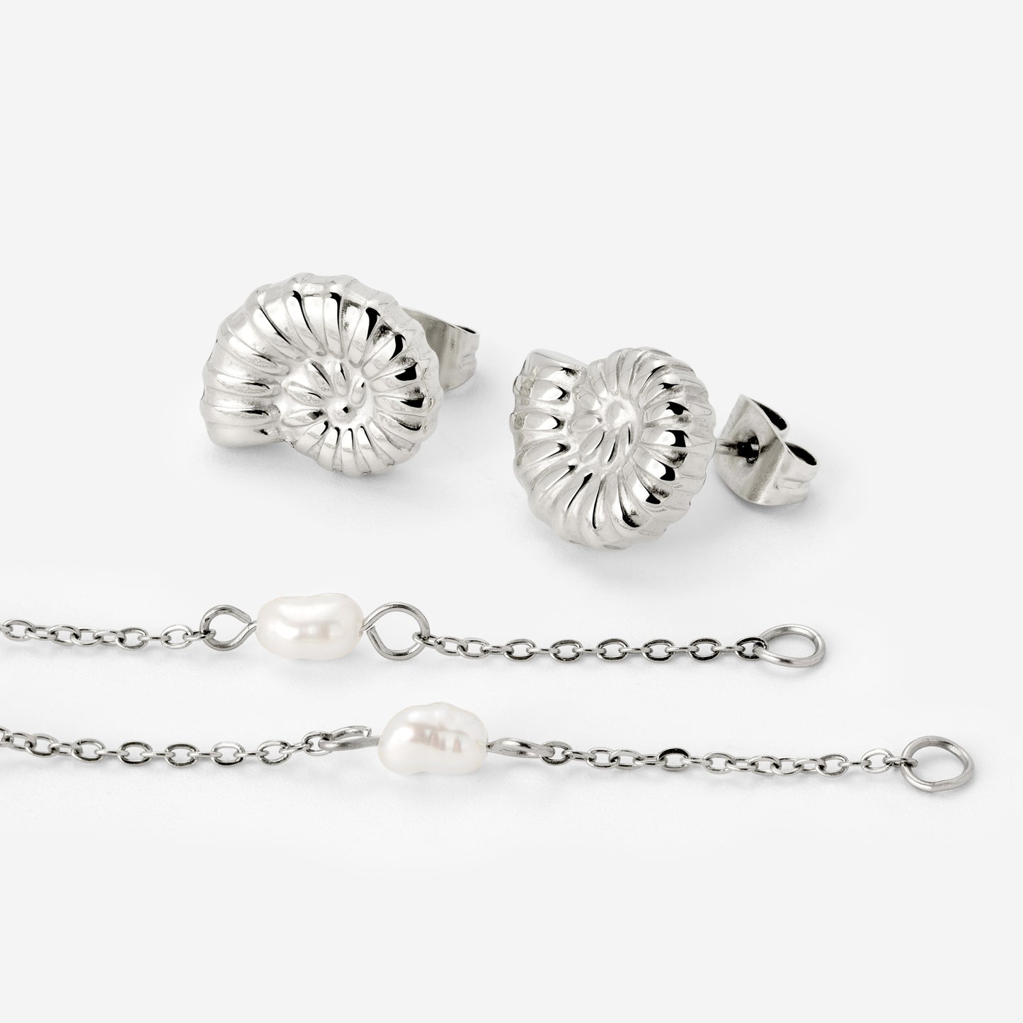 Siren's Spell Pearl Drop Earrings Silber
