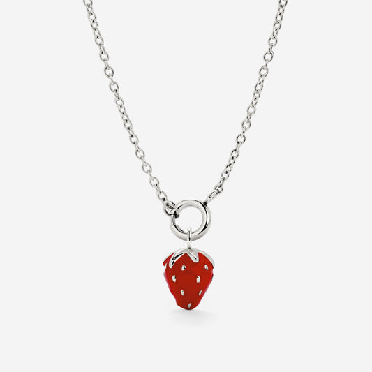 Strawberry Classic Chain Necklace Set Silber