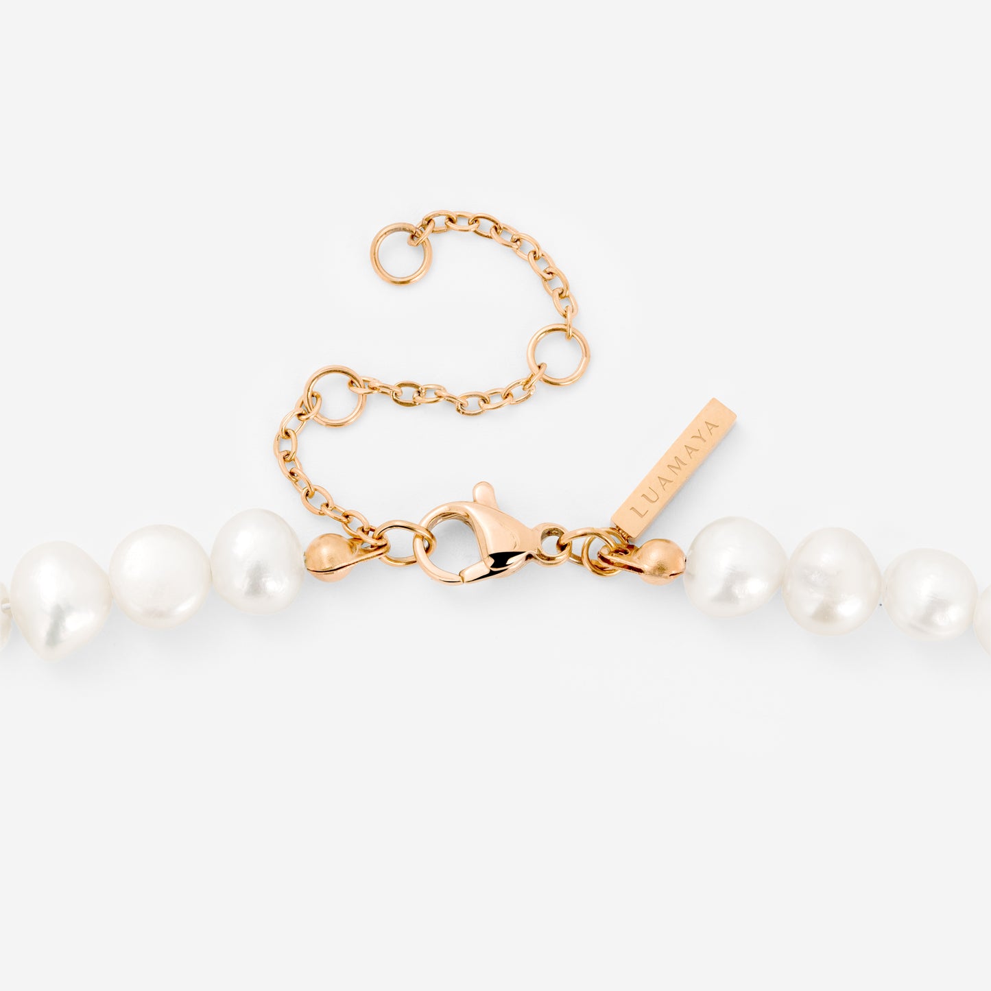 Ammonite Pearl Necklace Roségold
