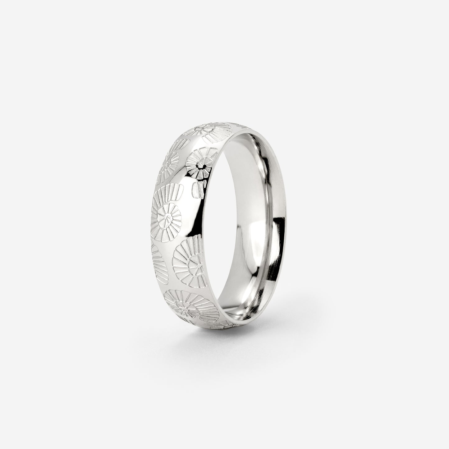 Ammonite Shell Ring Silber