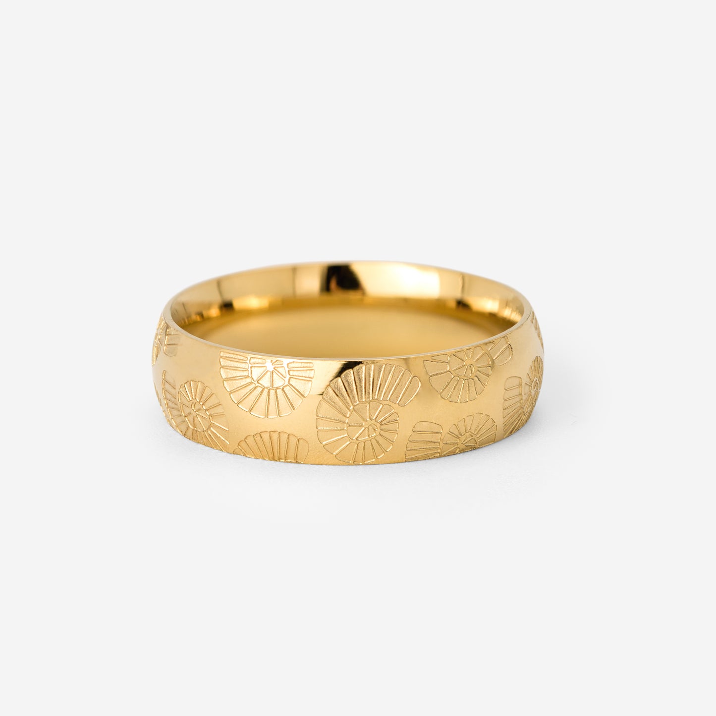 Ammonite Shell Ring Gold
