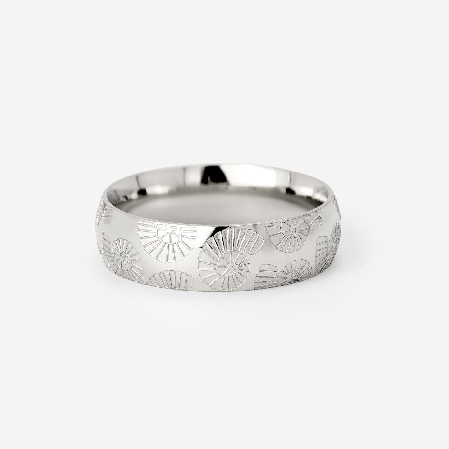Ammonite Shell Ring Silber