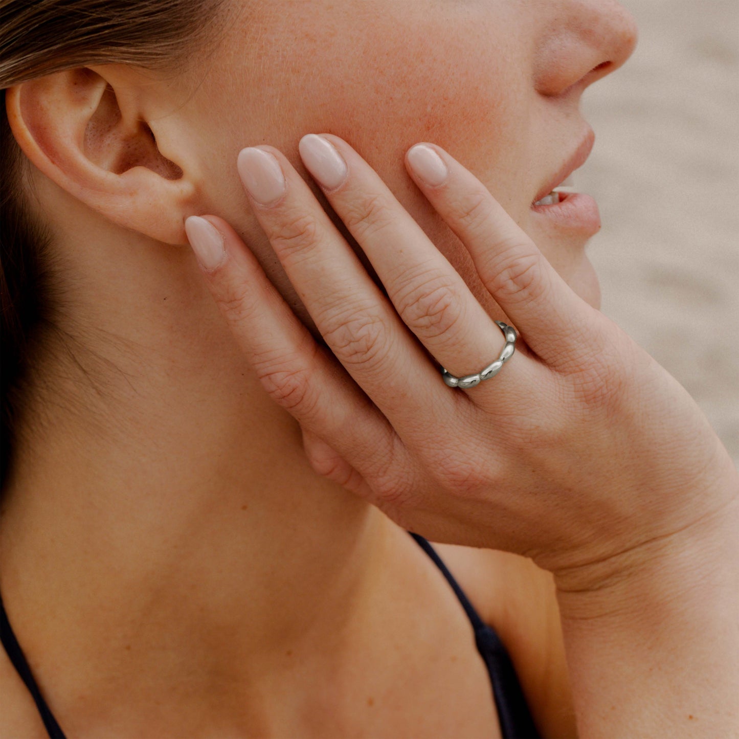 Drop in the Ocean Ring Silber