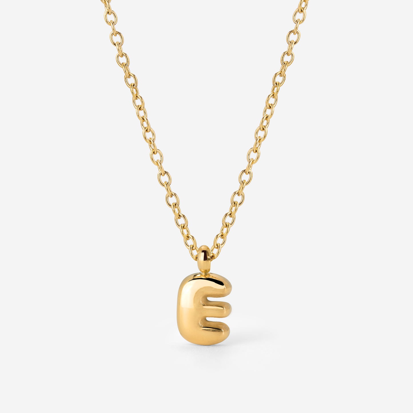 Bubble Letter Necklace Gold