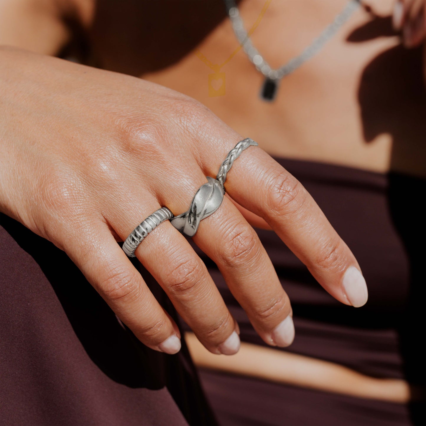Braided Divine Ring Silber