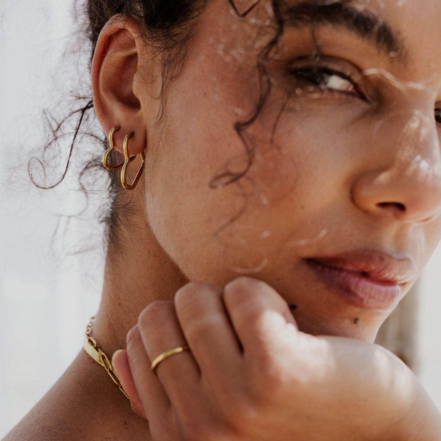 Heartily Hoops Small Gold