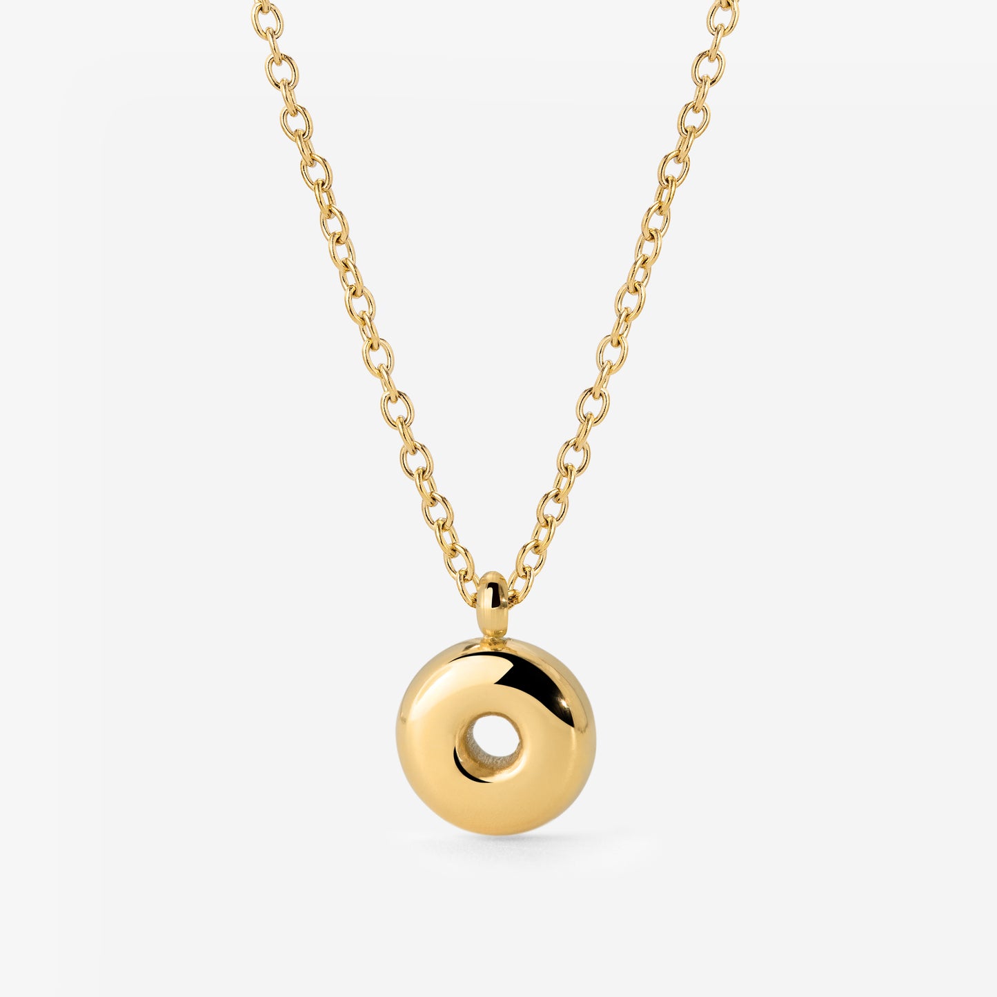 Bubble Letter Necklace Gold