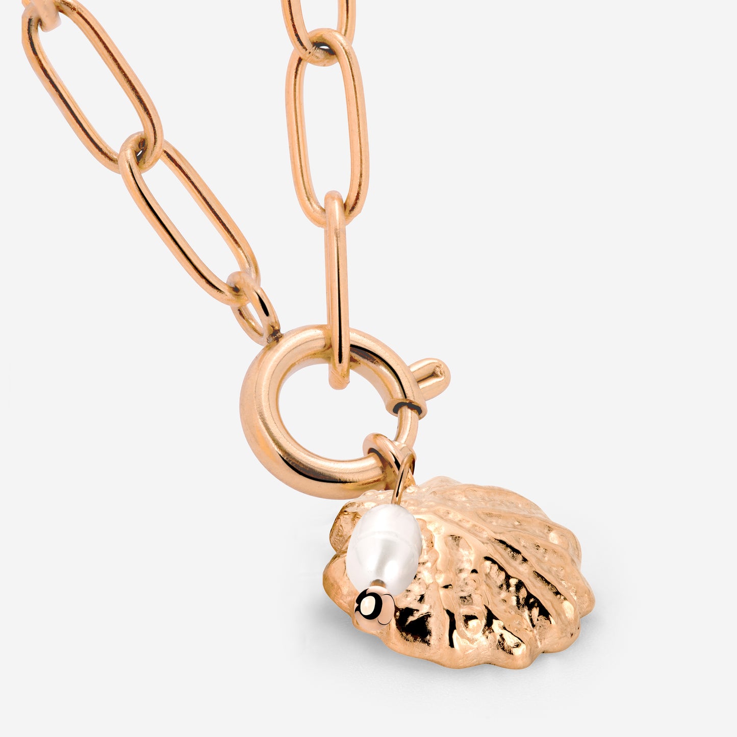 Ocean Lovers Oval Links Necklace Set Roségold