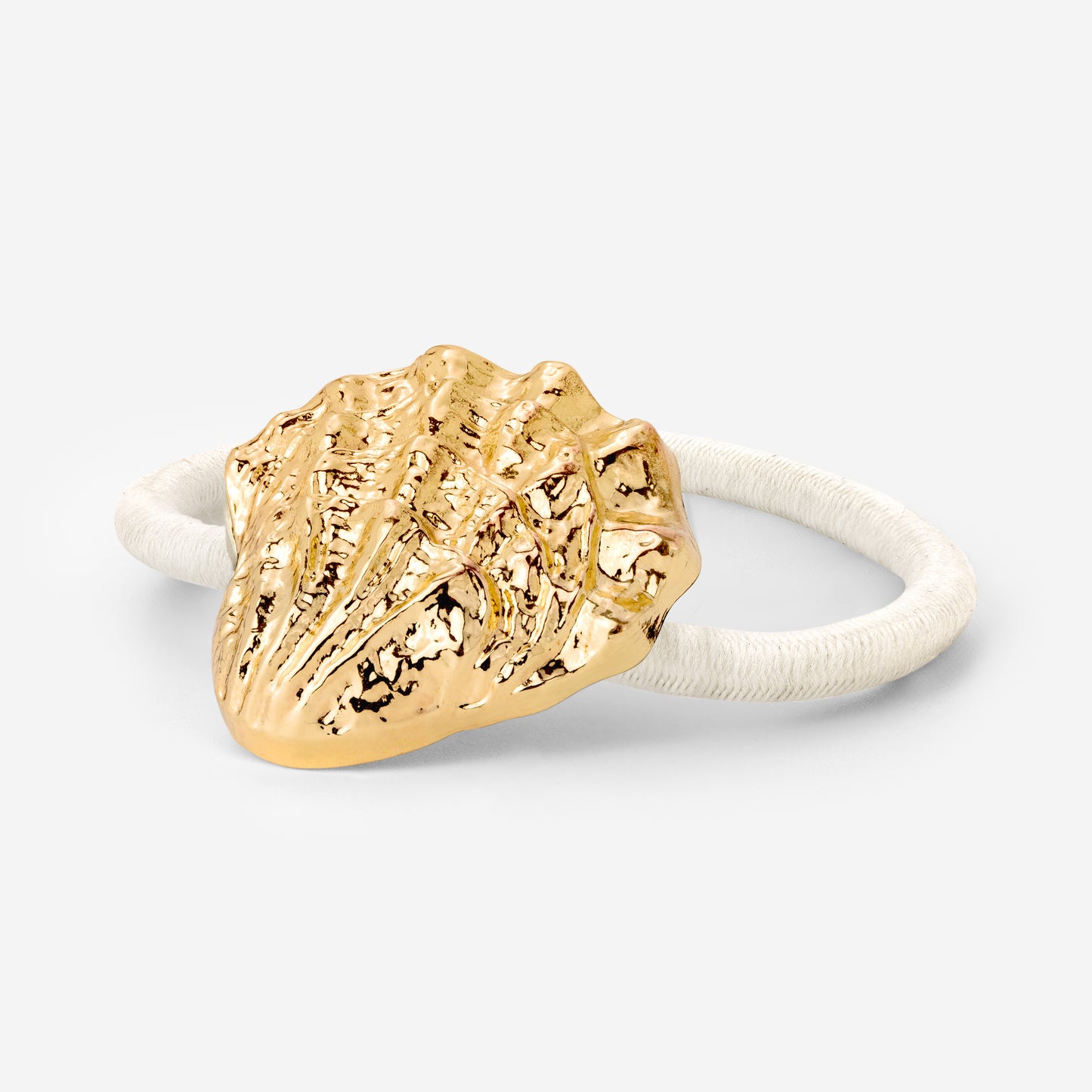 Shell Hair Tie Creme