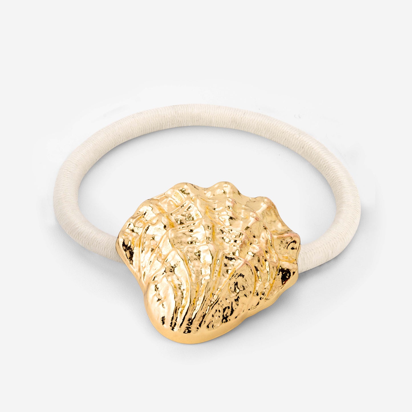 Shell Hair Tie Creme