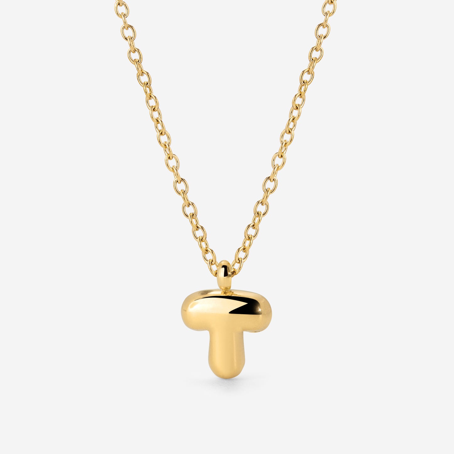 Bubble Letter Necklace Gold