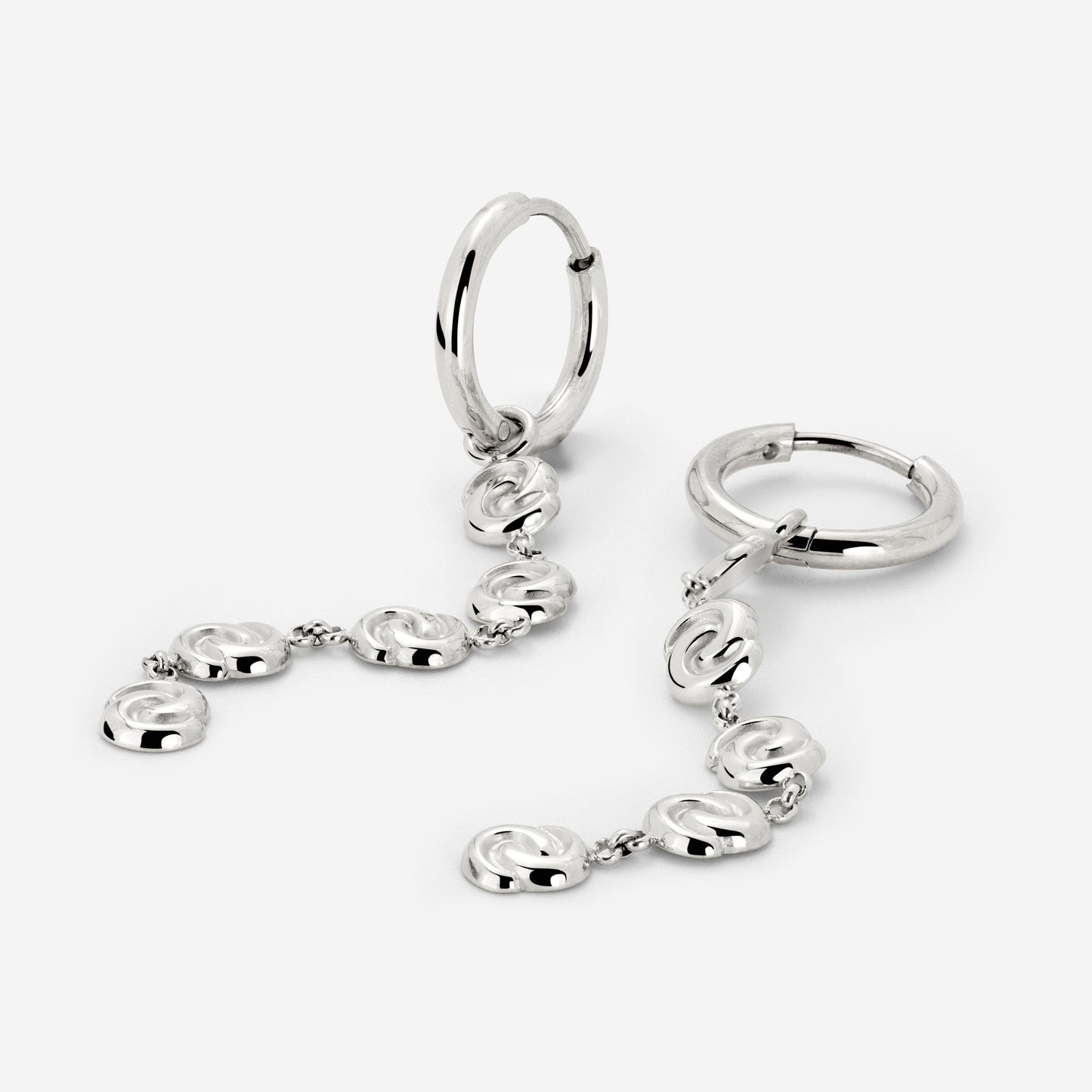 Tides of Time Hoop Set Small Silber