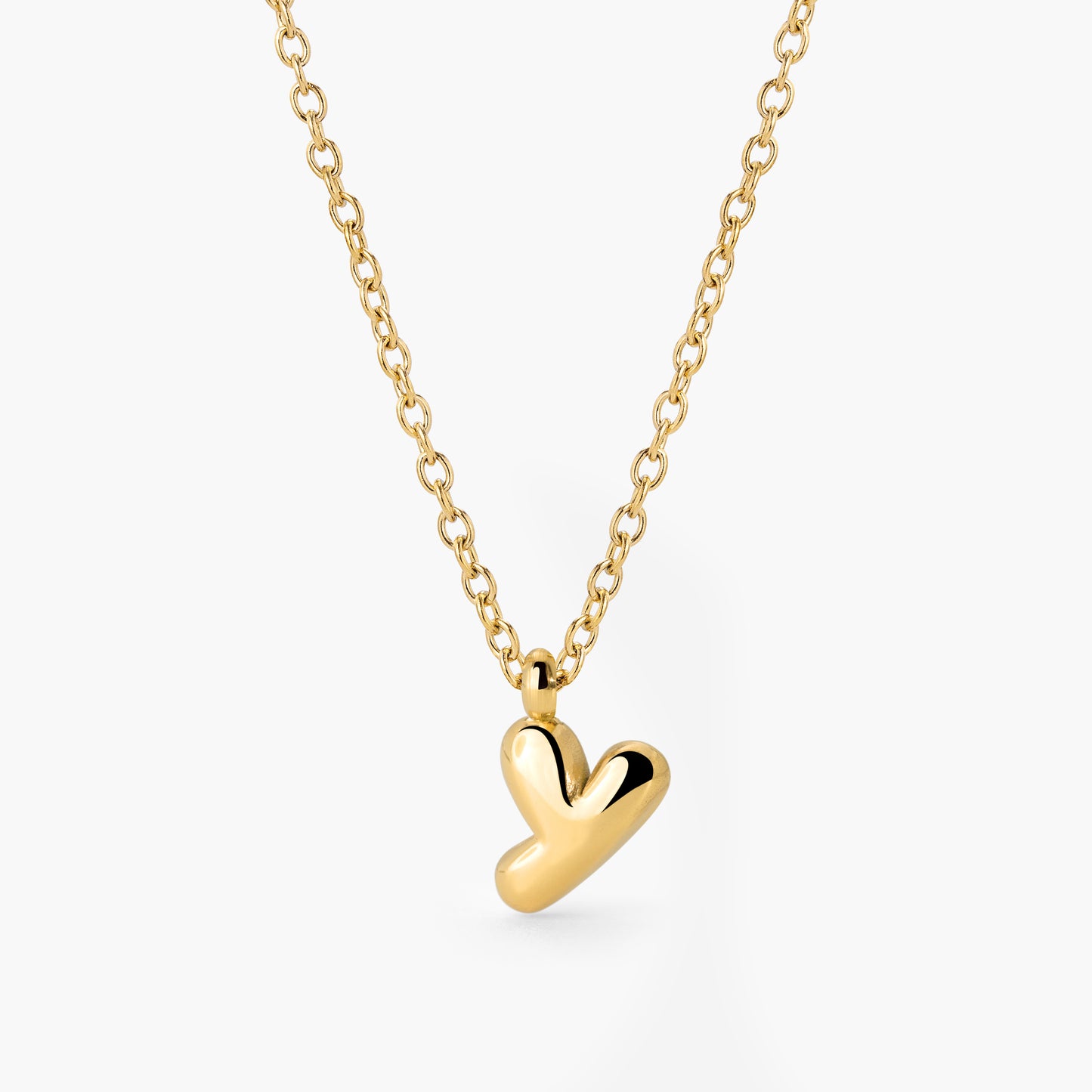 Bubble Letter Necklace Gold