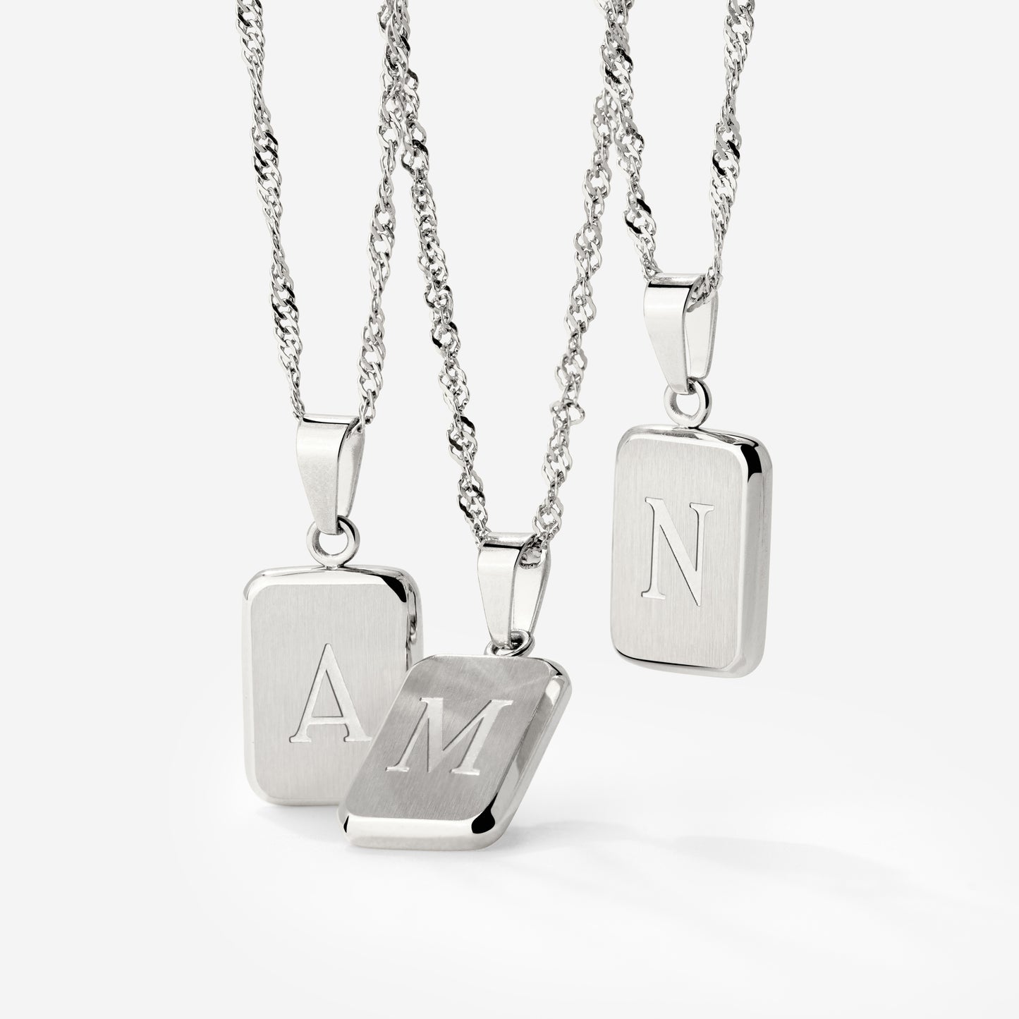 Letter Necklace Silber
