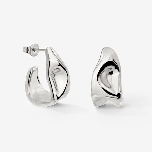 Liquid Shape Studs Silber