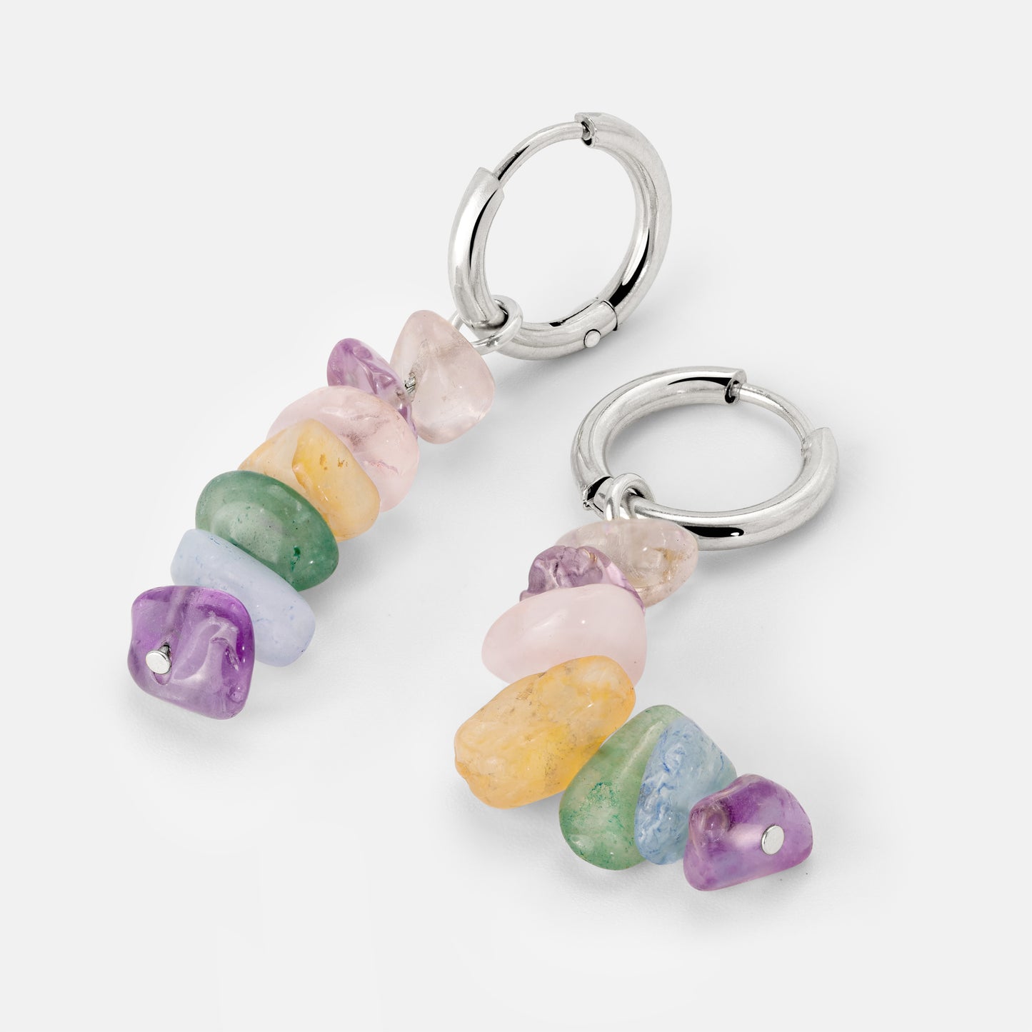 Luminous Lisy Hoop Set Small Silber