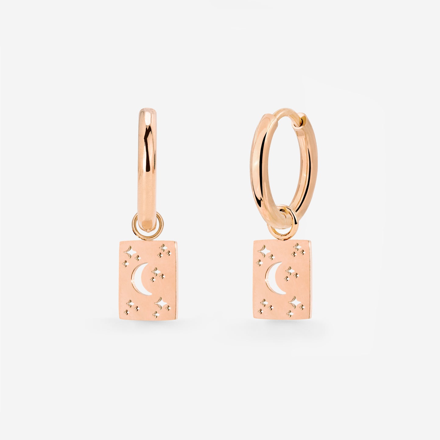 Midnight Lover Hoop Set Small Roségold