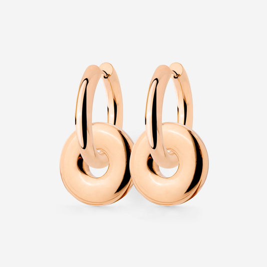 Chunky Sleek Donut Hoop Set Medium Roségold