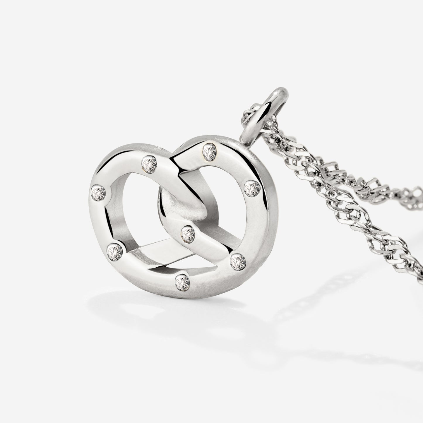 Bedazzle my Pretzel Necklace Silber