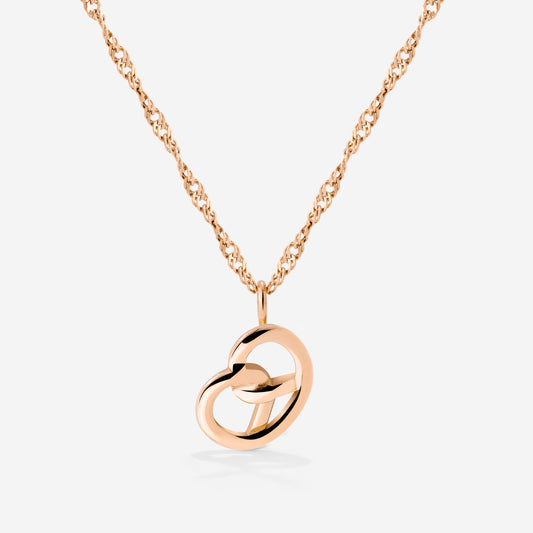 Bedazzle my Pretzel Necklace Roségold