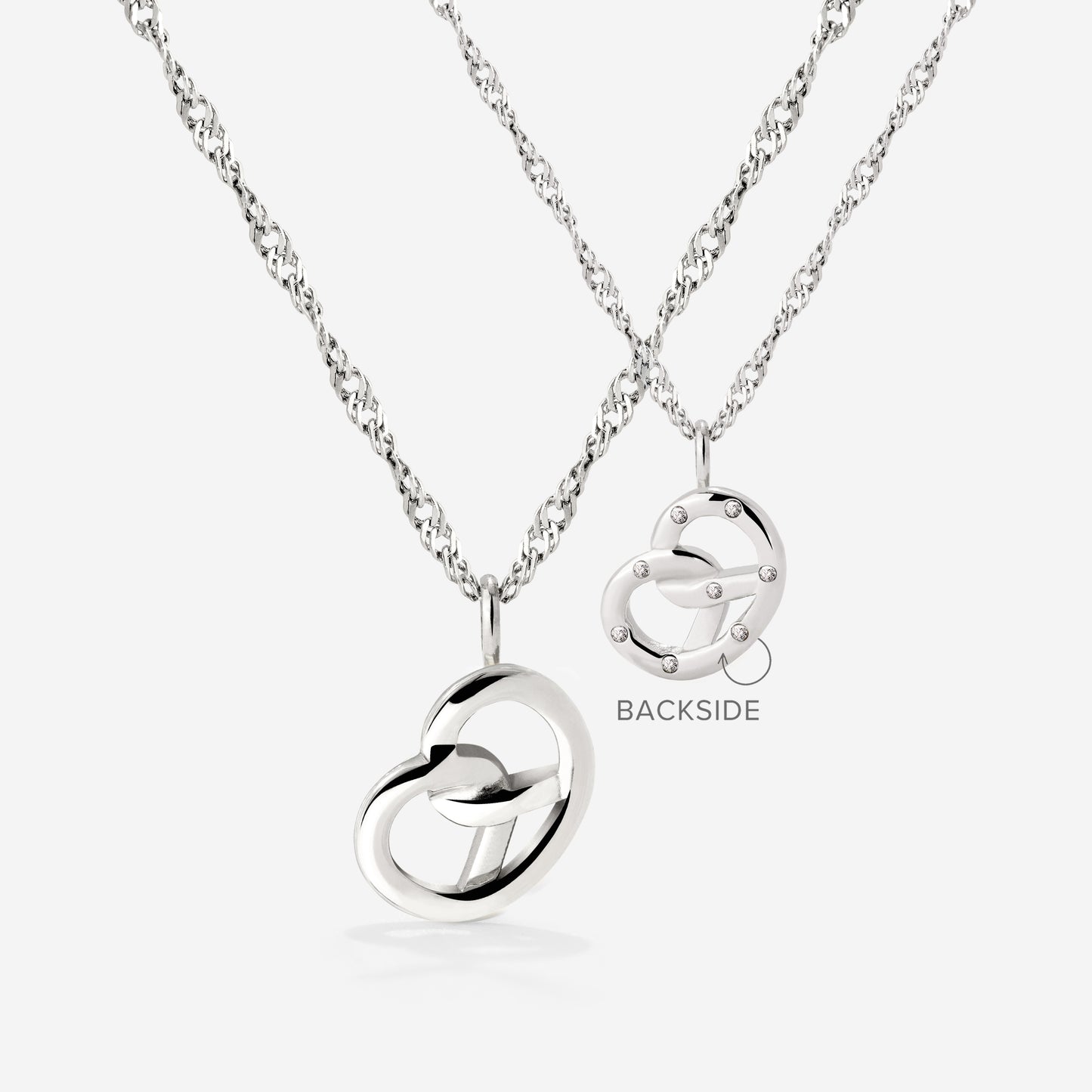 Bedazzle my Pretzel Necklace Silber