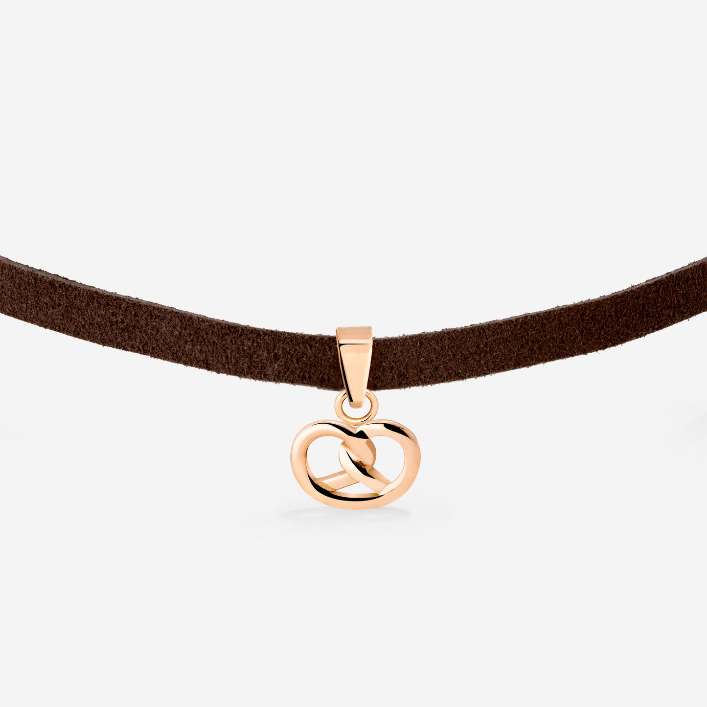 Pretzel Babe Choker Dark Brown