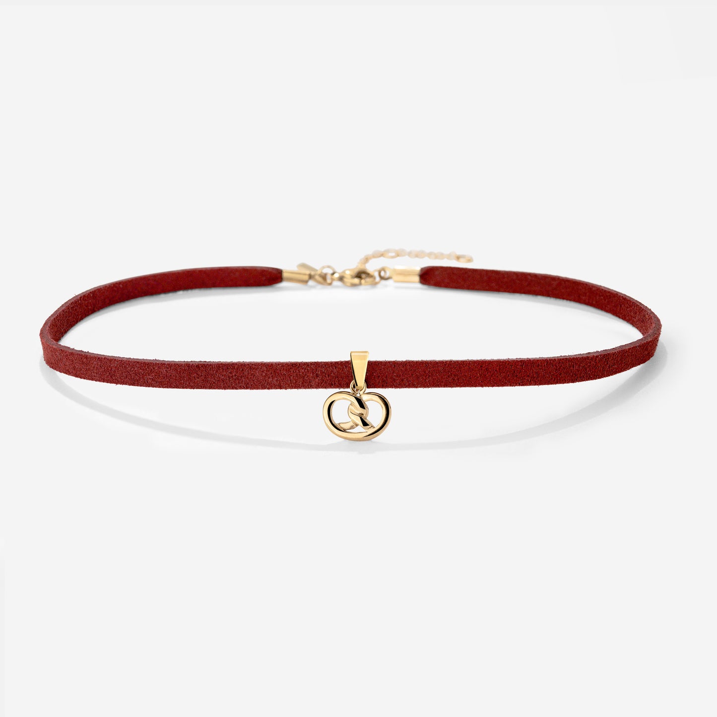 Pretzel Babe Choker Dark Red
