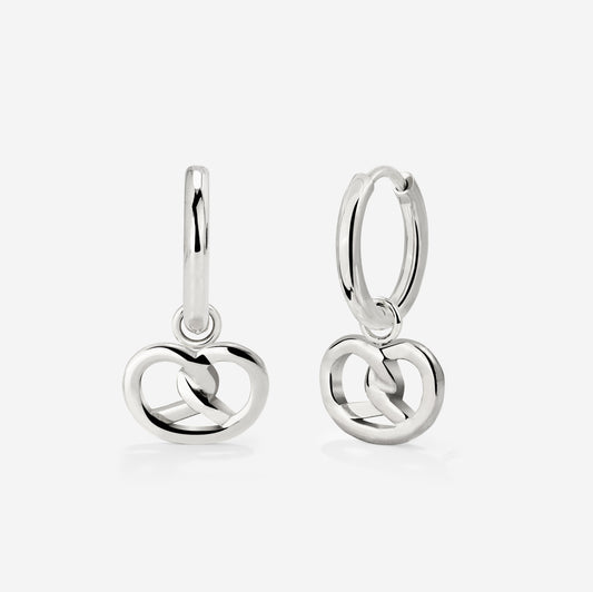 Pretzel Babe Hoop Set Small Silber