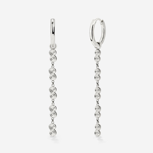 Serpent's Whisper Hoop Set Small Silber