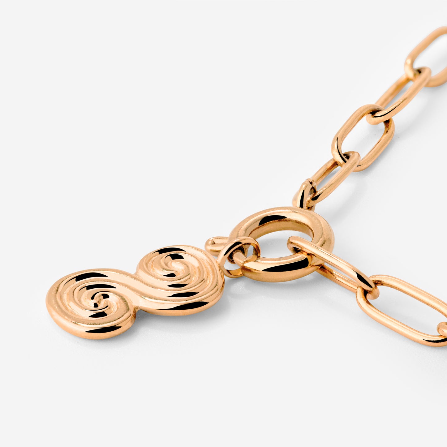 Serpent's Whisper Oval Links Necklace Set Roségold