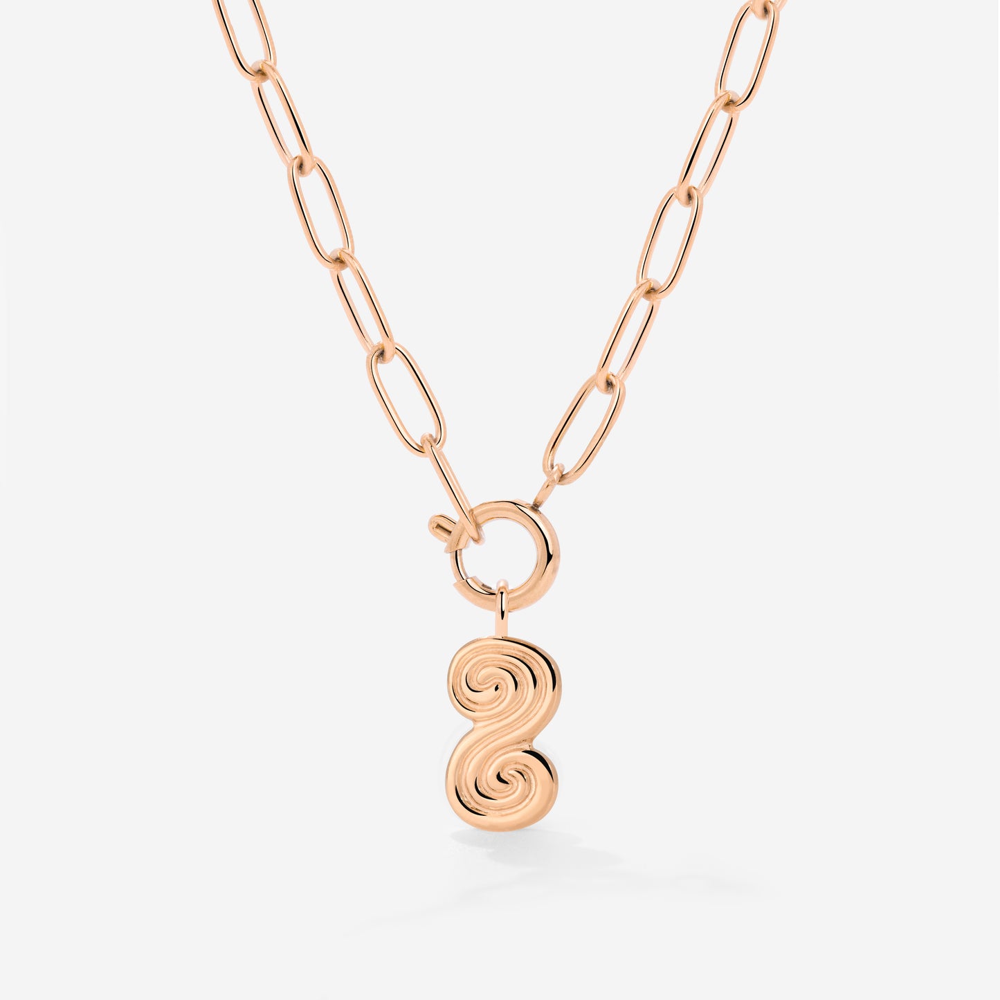 Serpent's Whisper Oval Links Necklace Set Roségold