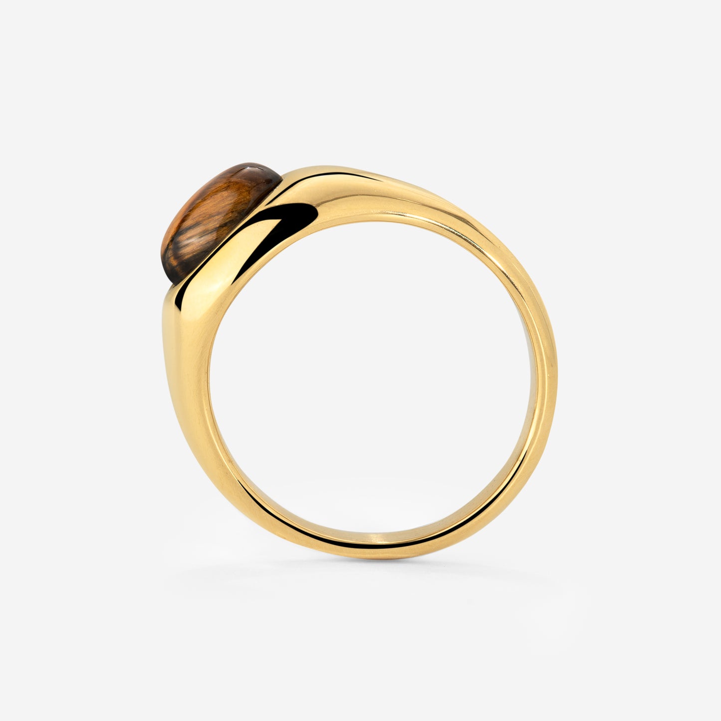 Tiger's Eye Ring Gold